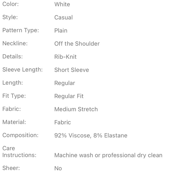 off shoulder top - Picture 3 of 3